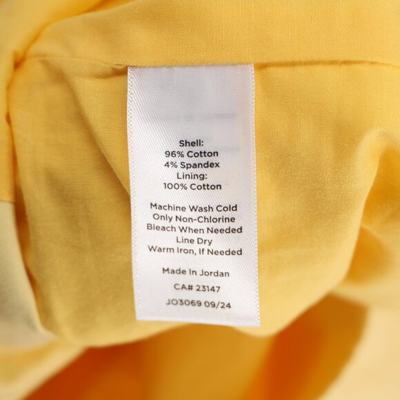 TALBOTS Fresh Poplin Jacket Blazer Utility Inspired Yellow Size 12 - Picture 9 of 9